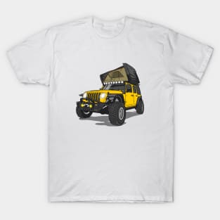 Jeep Wrangler Camp Time- Yellow T-Shirt